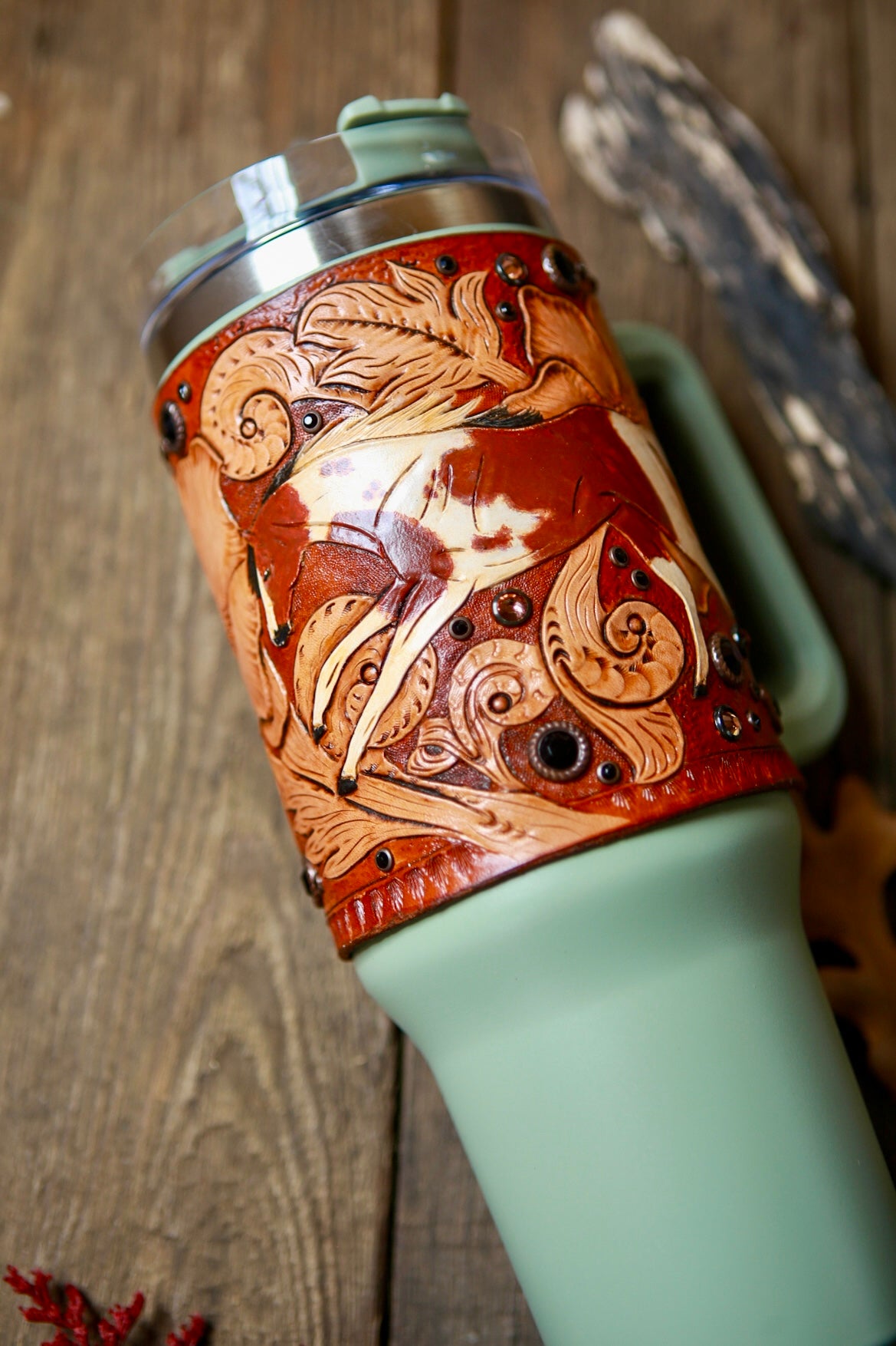 Sepia Paint Horse Wrap & Tumbler