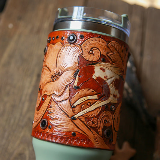 Sepia Paint Horse Wrap & Tumbler