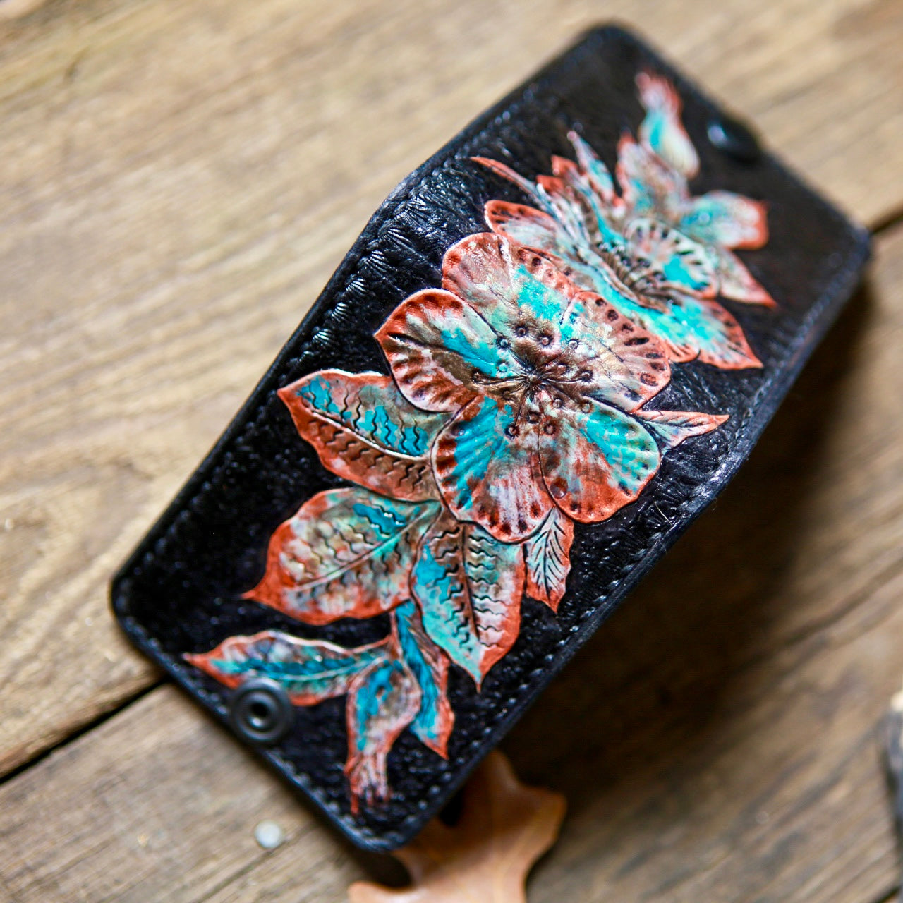 Copper Floral Wallet