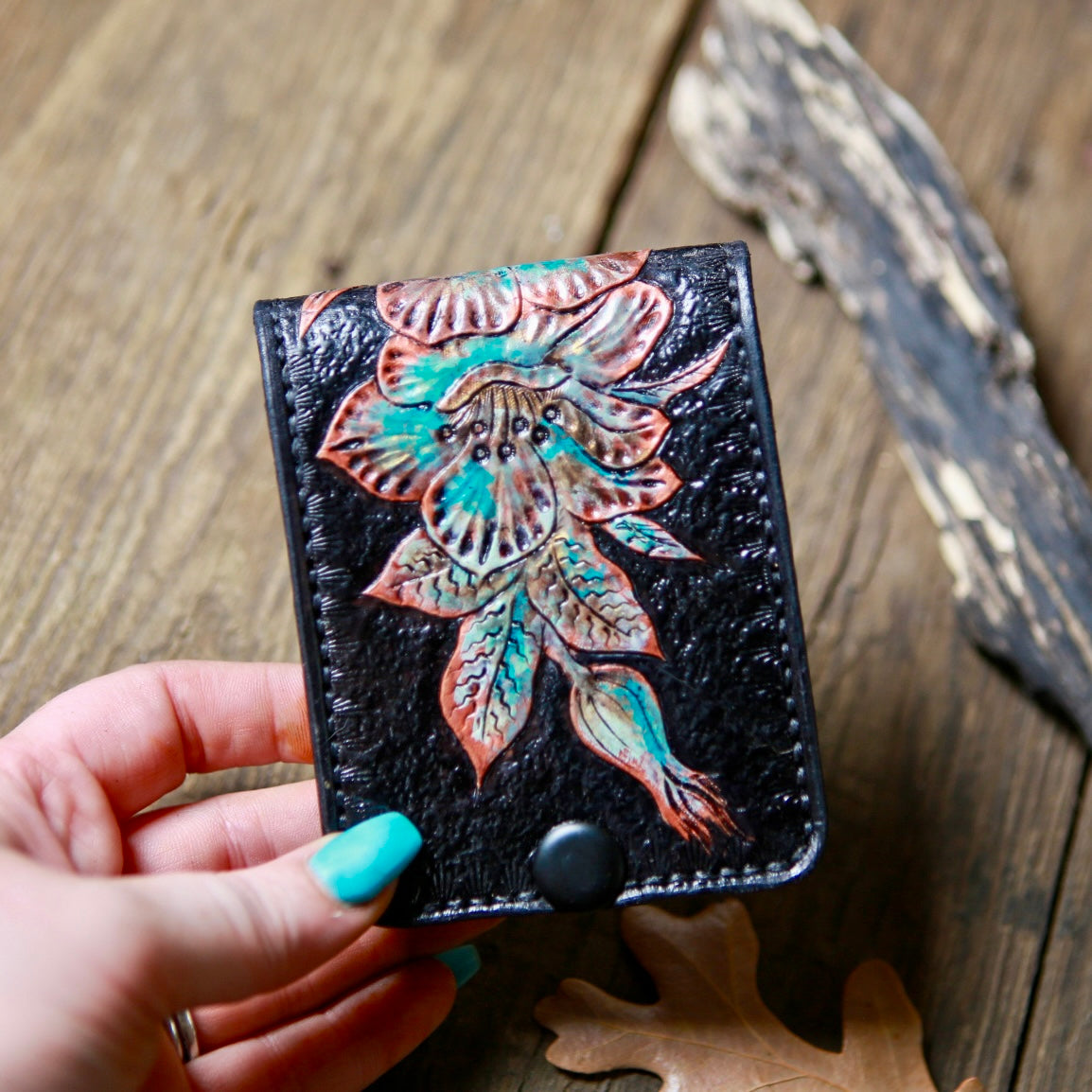 Copper Floral Wallet