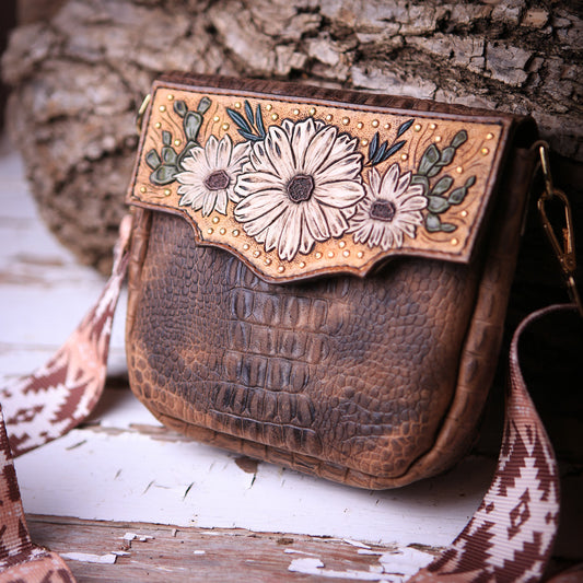 Winter Florals Crossbody Purse