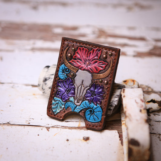 Steer Skull Card Holder Wallet