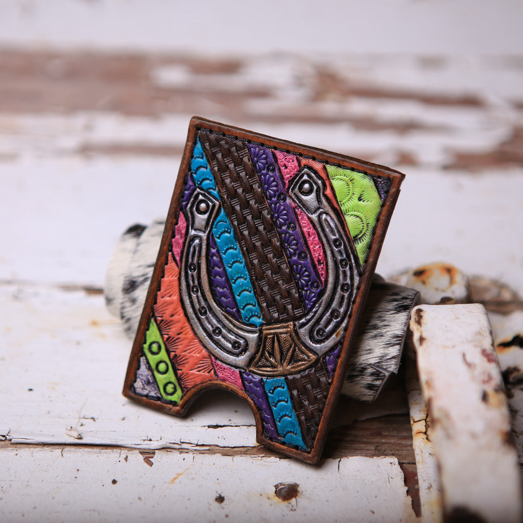Horse Shoe Card Holder Wallet